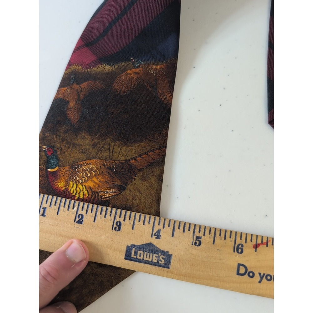 Lot of 2 VTG Polo Ralph Lauren Ties Mens 100% Silk USA Novelty Pheasant plaid‎ - Picture 8 of 12